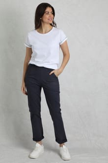 Malorri Organic Cotton Chino Trousers Navy