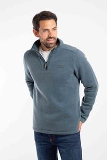 Stowe Eco 1/4 Zip Soft Knit Fleece Dusty Blue