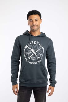 Jamie Branded Popover Sweatshirt Hoodie Navy