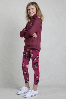 Livvy Girls Printed Leggings Boysenberry