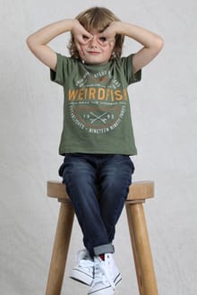 Ripple Kids Eco Graphic T-Shirt Army Green