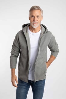 Lockie Full Zip Bonded Fleece Hoodie Limestone