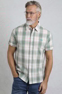 Judd Short Sleeve Check Shirt Viridis
