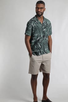 Holborn Eco Viscose Hawaiian Shirt Army Green