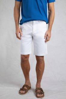 Rayburn Cotton Flat Front Shorts White
