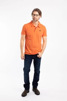 Miles Pique Polo Shirt Pumpkin