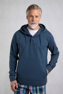 Woodside Sun-washed Loopback Hoodie Navy