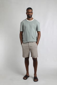 Charleston Textured Chino Shorts Stone
