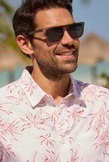 Charlton Rectangular Sunglasses  Gunmetal