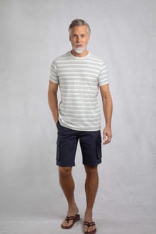 Steve Striped T-Shirt Ecru
