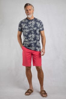 Howes Organic Cotton Printed T-Shirt Navy