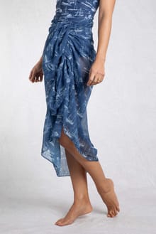 Kiera Recycled Polyester Sarong Scarf Ensign Blue