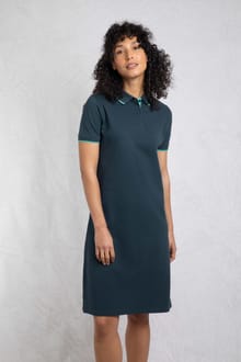 Lynworth Organic Cotton Pique Tennis Dress Navy