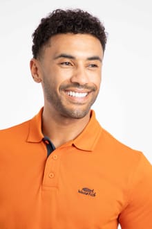 Miles Pique Polo Shirt Brick Orange