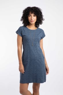 Tallahassee Printed Jersey Dress Powder Blue