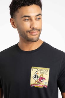 Flewmours RSPB Collaboration Back Print Artist T-Shirt Black