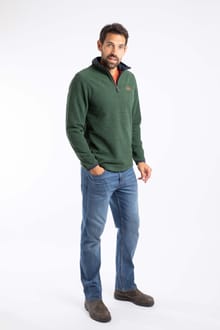 Errill 1/4 Zip Textured Fleece Shaded Spruce