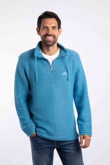 Cruiser 1/4 Zip Macaroni Sweatshirt Pacific Blue