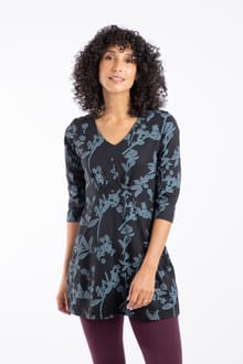 Arielle Printed Jersey 3/4 Sleeve Tunic Spring Lake