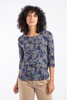 Pinto Printed Jersey T-Shirt Moonlight Blue