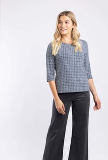 Pinto Printed Jersey T-Shirt Navy