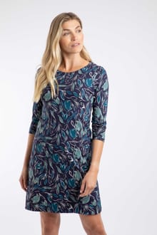 Starshine Printed Jersey Dress Estate blue