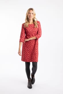 Starshine Printed Jersey Dress Garnet