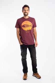 Explorer Front Print Graphic T-Shirt Aubergine