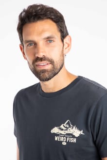 Mountain Valley Back Print Graphic T-Shirt Navy