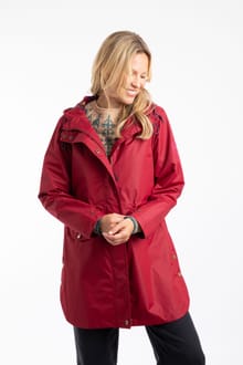 Anika Plain Showerproof Jacket Garnet