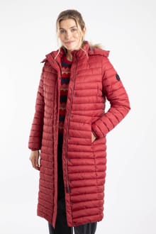 Kempley Lightweight Padded Mid-Line Hooded Jacket Garnet