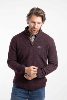 Altwood 1/4 Zip Jumper Aubergine