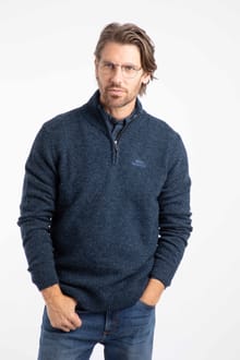 Altwood 1/4 Zip Jumper Navy