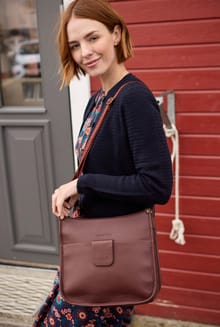 Javana Cross Body Saddle Bag  Bitter Chocolate