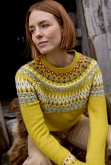 Lowell Fair Isle Jumper Antique Moss