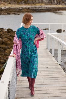 Felicity Printed Jersey Midi Dress Leaf Green