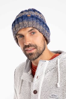 Exmouth Twisted Beanie Hat Navy