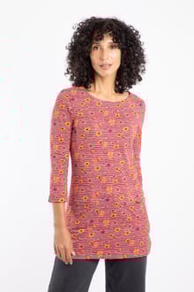Charlotte Organic Cotton Printed Jersey Tunic Rust