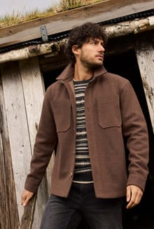 Charles Plain Over Shirt Mocha