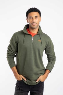 Brampton Branded 1/4 Zip Sweatshirt Fir Green