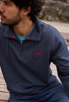 Brampton Branded 1/4 Zip Sweatshirt Navy