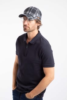 Falkirk Flannel Check Cap Midnight