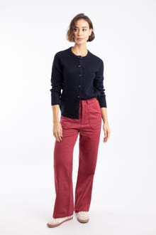 Farida Wide Leg Trouser Garnet