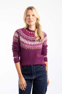 Lowell Fair Isle Jumper Beet