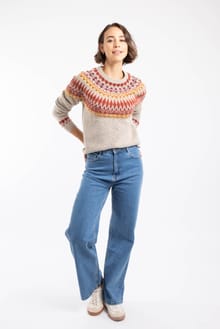 Lowell Fair Isle Jumper Chalk