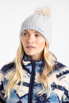 Allerton Cable Knit Bobble Hat Light Grey