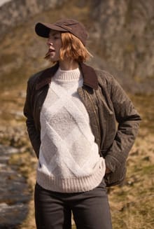 Darlyn Diamond Ribbed Jumper Chalk