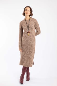 Hawkins Knitted Midi Dress Mocha