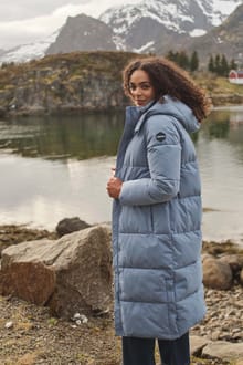 Kenley Heavyweight Longline Duvet Coat Lake Blue