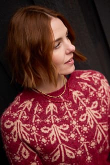 Miska Fair Isle Jumper Rhubarb